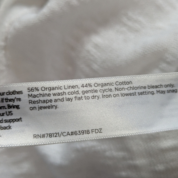 Eileen Fisher White V Neck Long Sleeve Button Up Cotton Linen Cardigan 3X - Picture 7 of 8